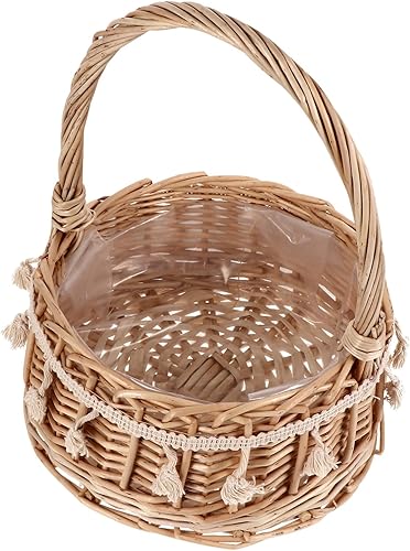 Miniatura 2 de DOITOOL Seagrass Storage Baskets Woven Storage Basket with Handles Wedding Flower Girl Baskets Wicker Cookie Gift Box Bags Basket for Wedding Party
