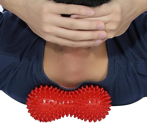 Miniatura 3 de Agatige Bola de lacrosse de masaje doble de cacahuete, bola de terapia con puntas para pierna, espalda, hombro, alivio muscular, masaje de tejido