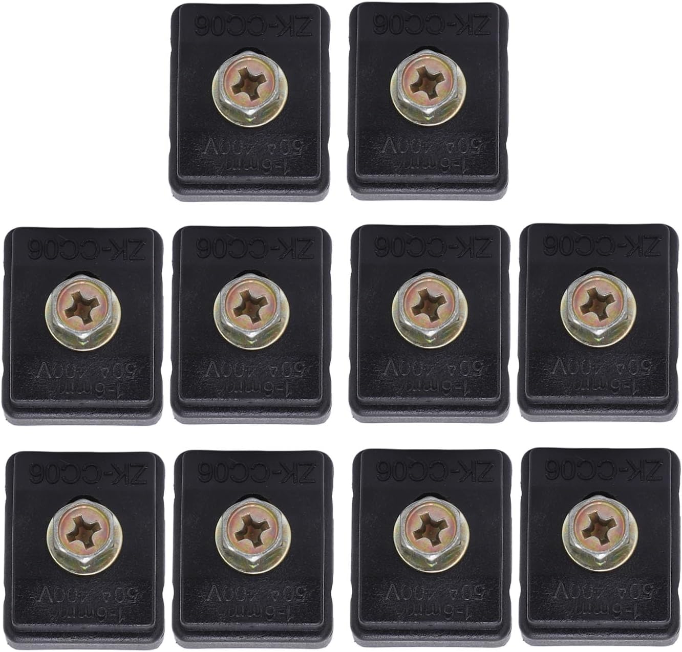 10 Pcs T Type Cable Connectors, Cable Splitter Connectors, 50A 400V 6mm² High Power Speed Insulation Drilling Quick Connectors For Home Wiring