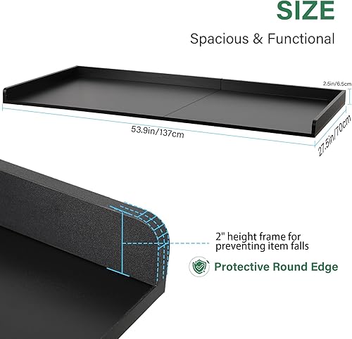 Miniatura 3 de Encimera de lavadora y secadora, encimera de lavandería con rieles de borde, 27.5 pulgadas de profundidad x 54 pulgadas, cubiertas de lavadora y