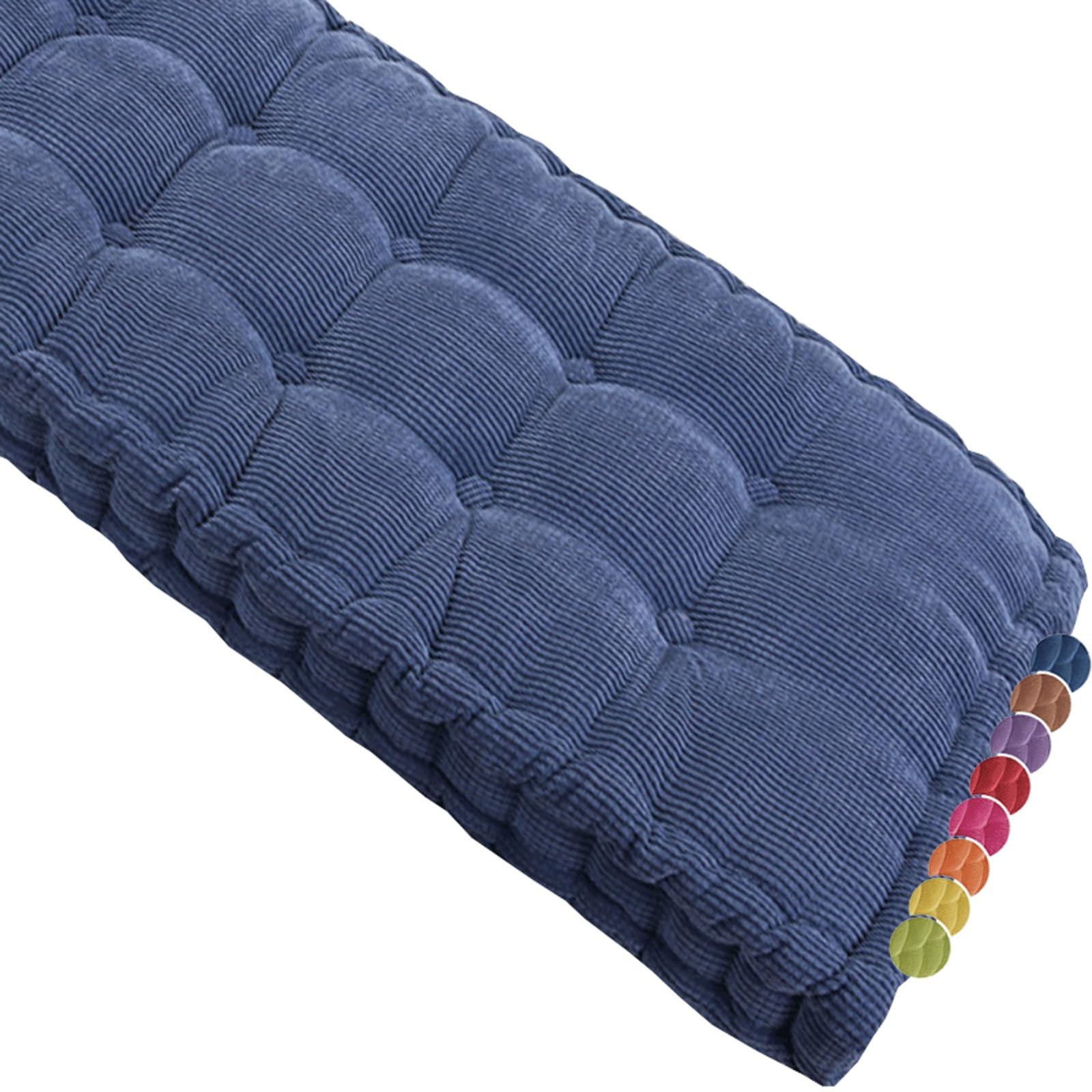 uyeoco Garden Bench Cushion Indoor/Outdoor 2/3 Seater 120cm/150cm/140cm/170cm for Furniture, Chair, Windowsill, Terrace(Dark Blue,120x50cm(47.2x19.6in))