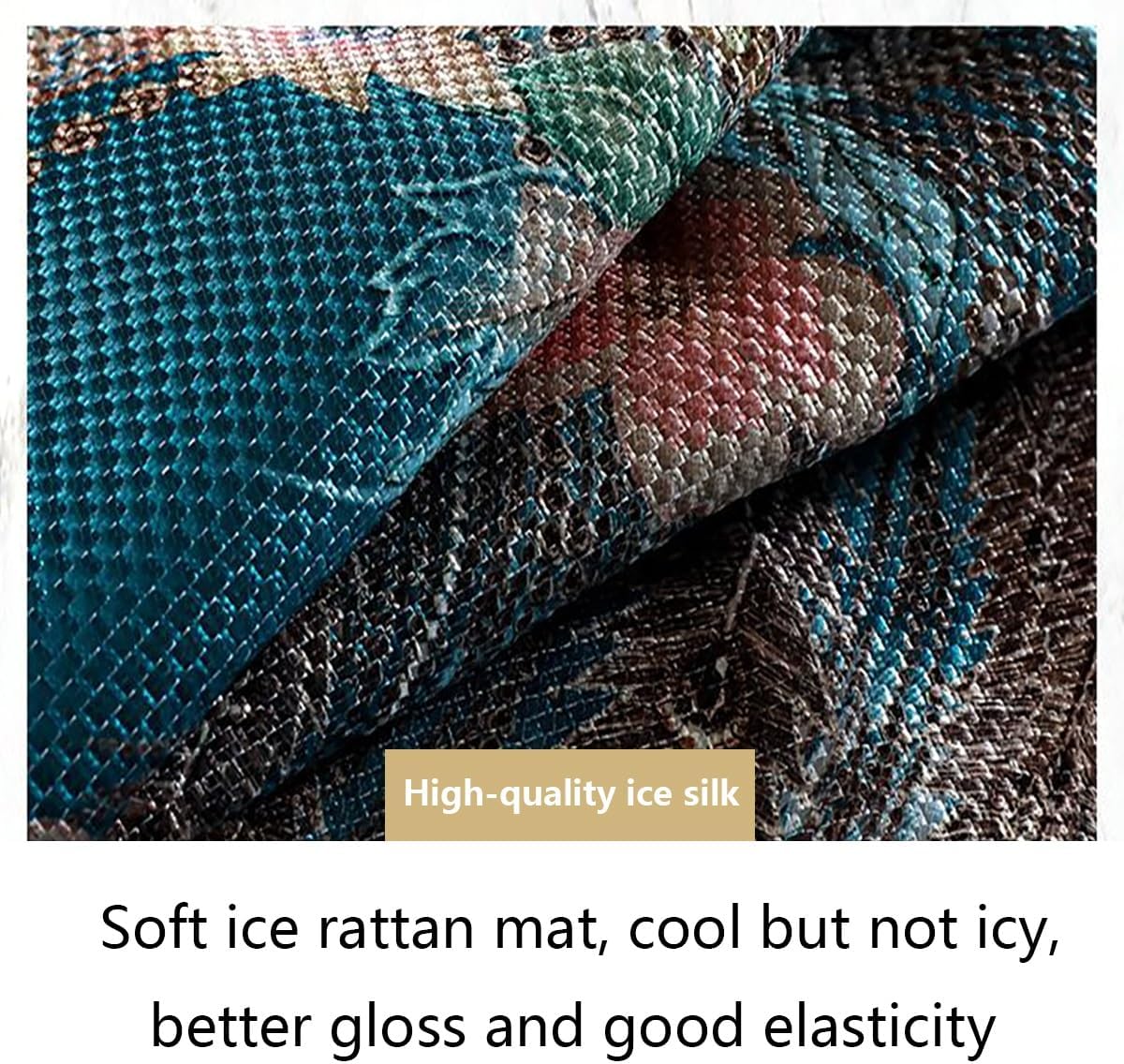 夏の冷却パッド 冷却ベッドカバーマットレス ラタンマットベッド、夏用クールスリーピングパッド、折りたたみ式ラタンマットレス 滑らかな