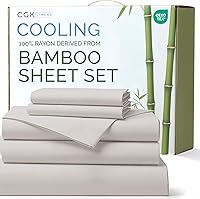 Vista 30 de Sábanas de bambú 100% rayón derivado de bambú, tamaño individual, sábanas refrescantes para individuales. Ropa de cama ultra suave, transpirable