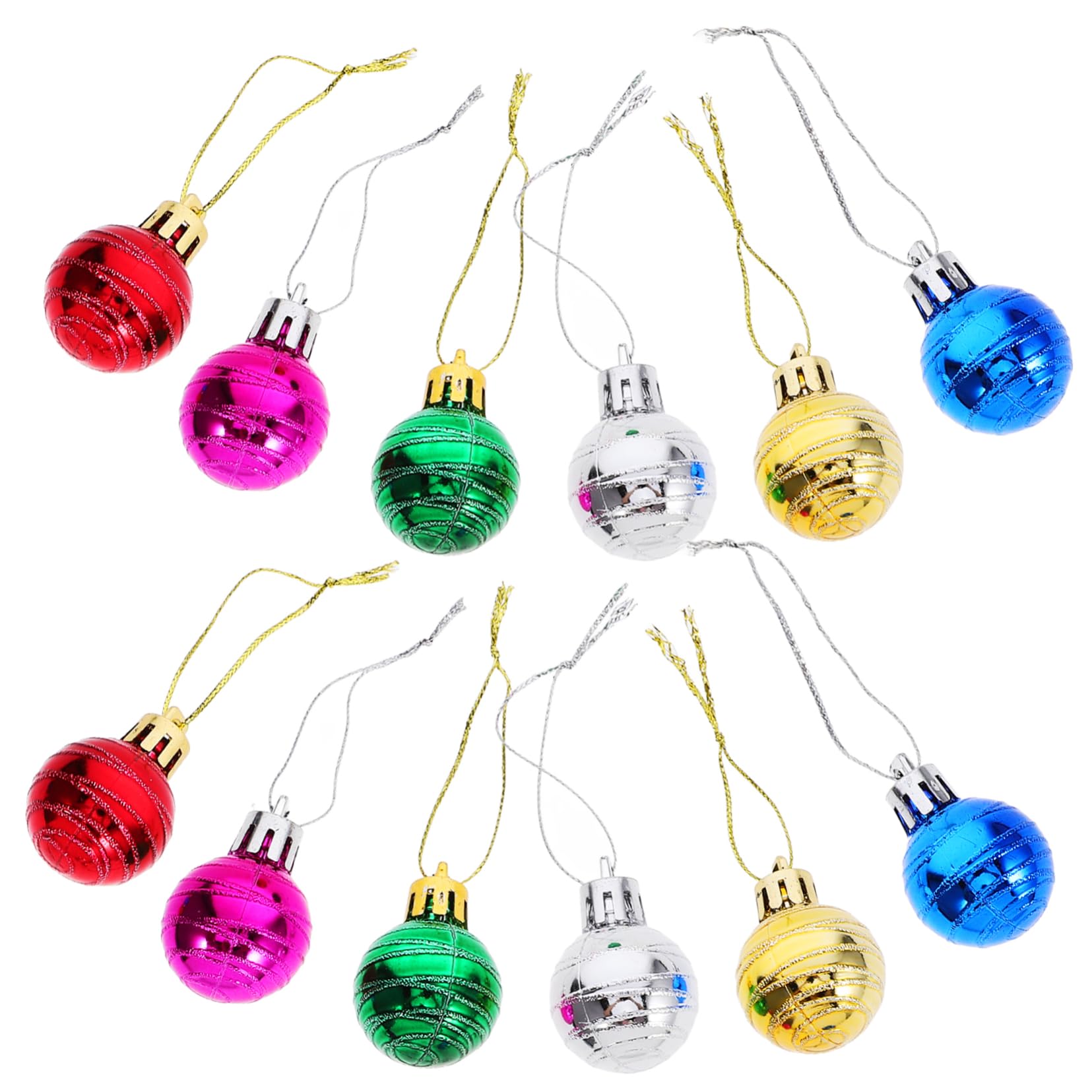 12stücke Weihnachtsbaum Dekorationen Glitzernden Kugeln Hängende Ornamente Für Festliche Feierlichkeiten Für Weihnachtsbaum Und Party-Dekorationen