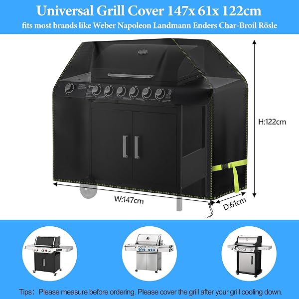 Die VDISRR Grillabdeckung aus robustem 420D Oxford-Gewebe schützt Ihren Gasgrill zuverlässig vor Witterungseinflüssen.