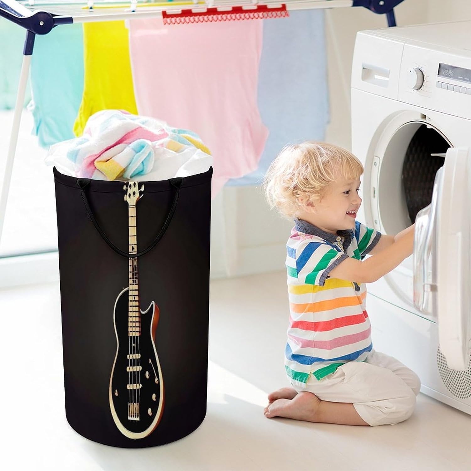 Dirty Clothes Basket Extra Large 110l Open Top Laundry Hamper With Portable Carry Handles, Foldable Waterproof Clothes Basket Spacious Laundry Bag For Bedroom Bathroom Laundry Room Dorm