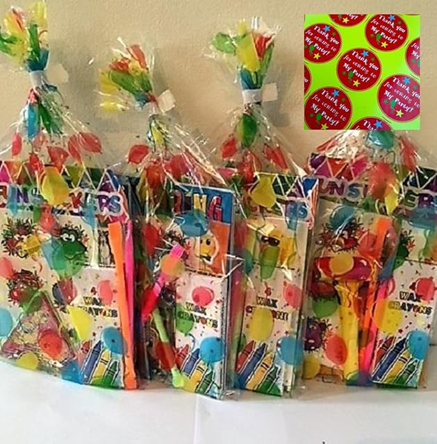 Childrens Pre Filled Party Bags - 12 items per bag (1 bag) - Boys Girls Kids Birthday Favours (Unisex)