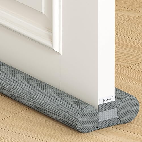fowong Tope de puerta ajustable de 36 pulgadas para parte inferior de puertas, 30 a 36 pulgadas, insonorización, bloqueador de ruido, espacio de Gris