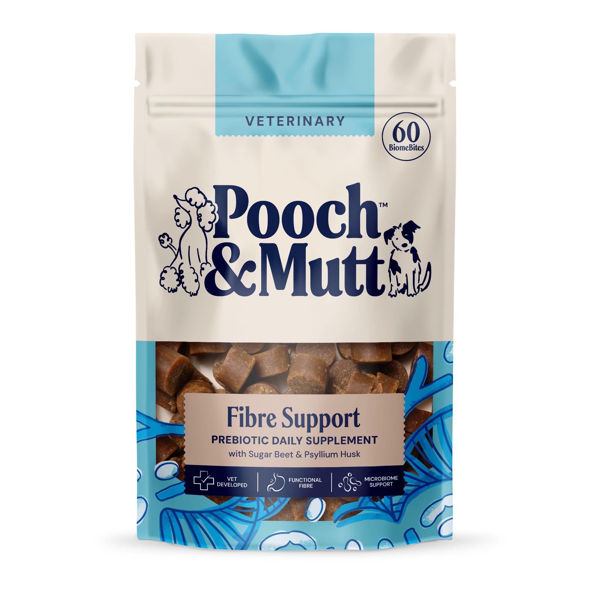 Pooch & Mutt - Fibre Support Supplement For Dogs, Helps Provide Extra Fibre and Support Digestive Health, 180g (Pack of 1) (packaging may vary)