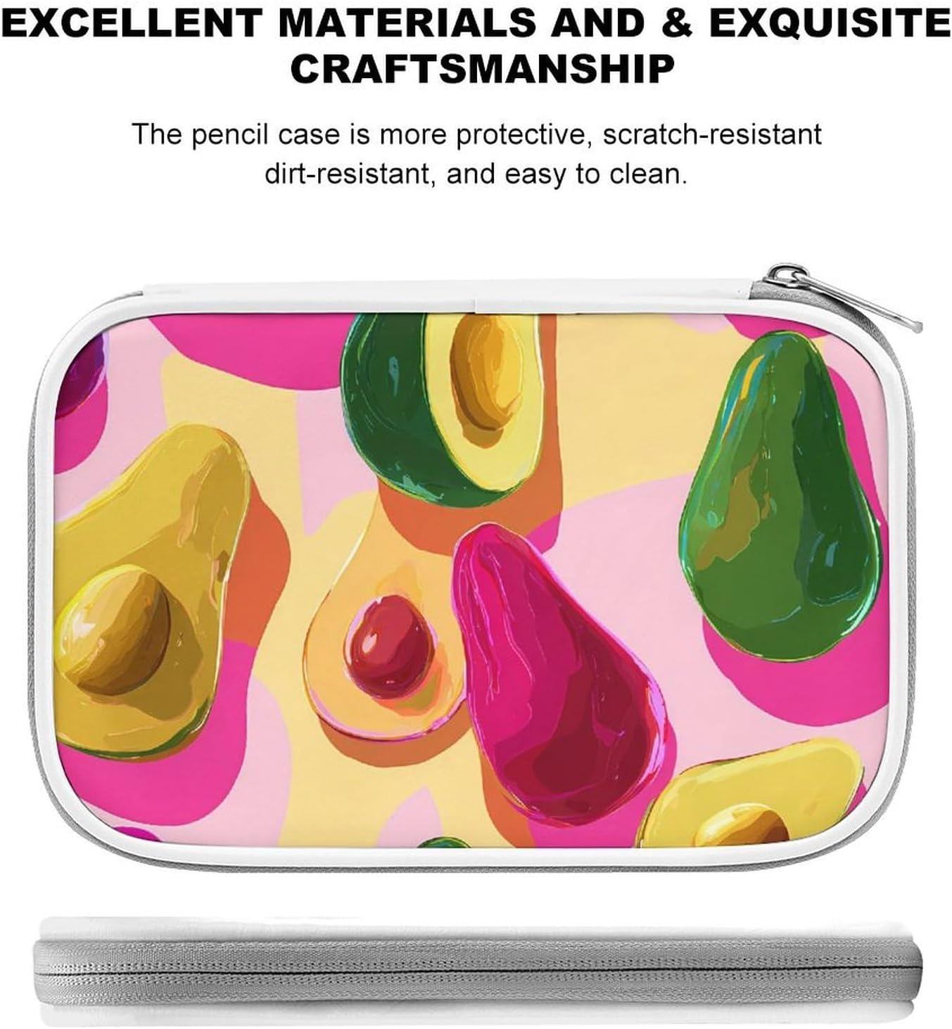 Avocados Art Cosmetic Bag Makeup Brush Organizer Bags image 4