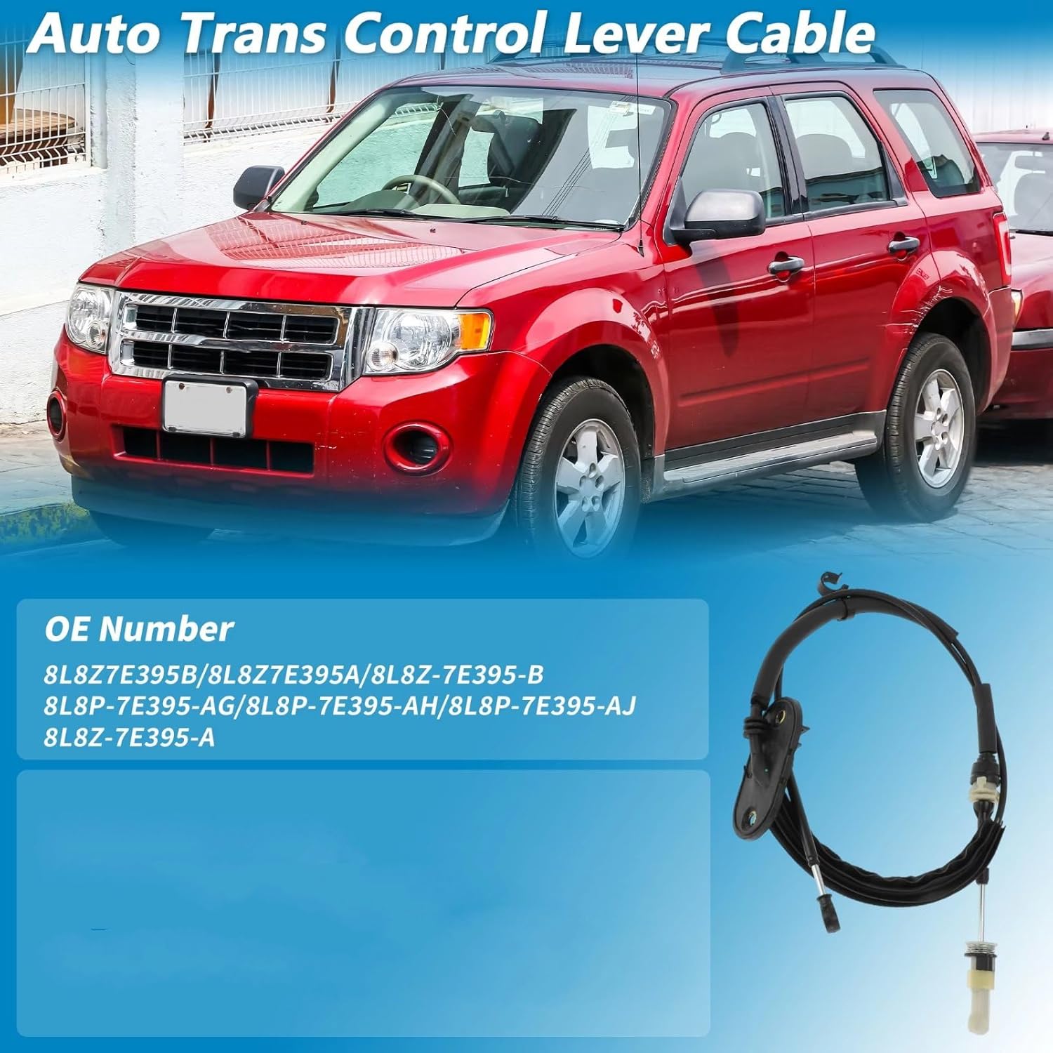 Gearshift Cable Compatible With Mercury For Mariner Base For Premier 2008 Car Automatic Transmission Gearbox Gear Shift Selector Cable 8L8Z7E395B