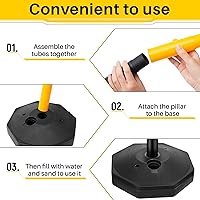 Vista 4 de Konohan 6 juegos de conos delimitadores de estacionamiento de 34 pulgadas, juego de soportes de estacas de plástico para conos de tráfico, barrera