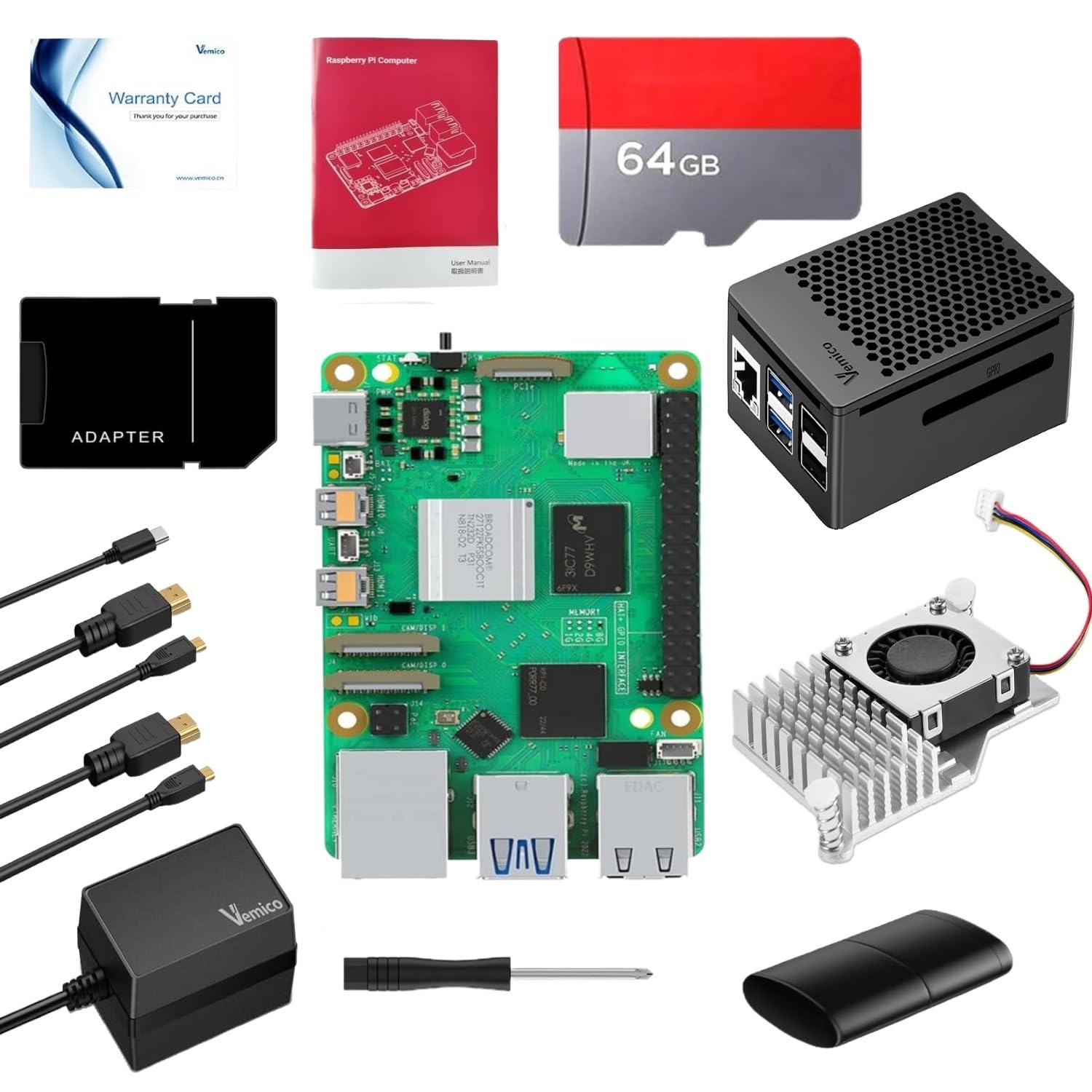 【新品未使用】Raspberry Pi 5 8GB セット RasTech Raspberry Pi 5 8GB セット エントリーキット