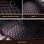 Custom Car Foot Mats - All Weather, Waterproof, Anti-Slip Personalized Car Mat Perfect for Car, Truck, SUV (Black Red)