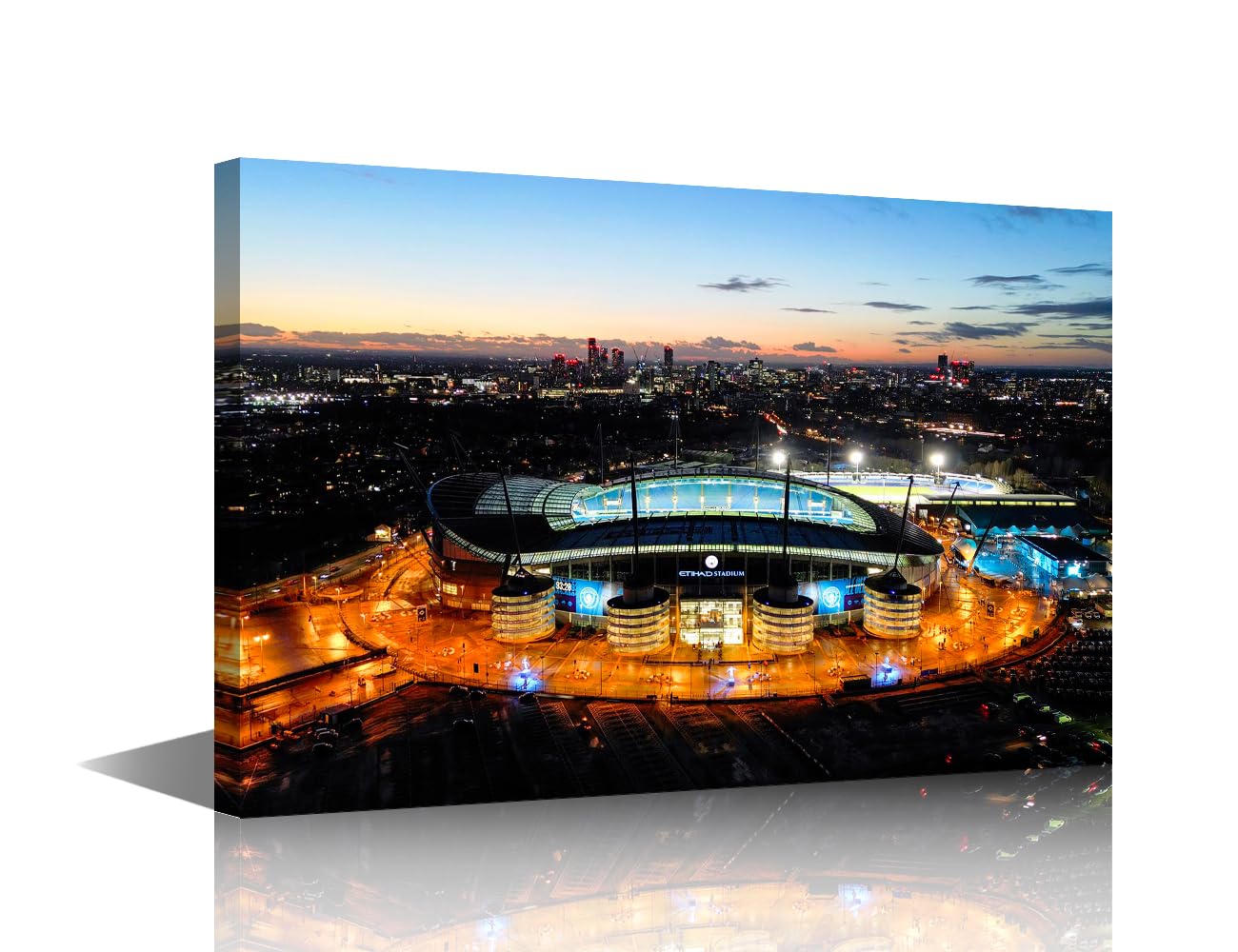 1 Piece Wall Art Decor Print on Canvas Etihad Manchester City Stadium Picture for Home Decoration Wall Decor Ready to Hang 60x 90cm