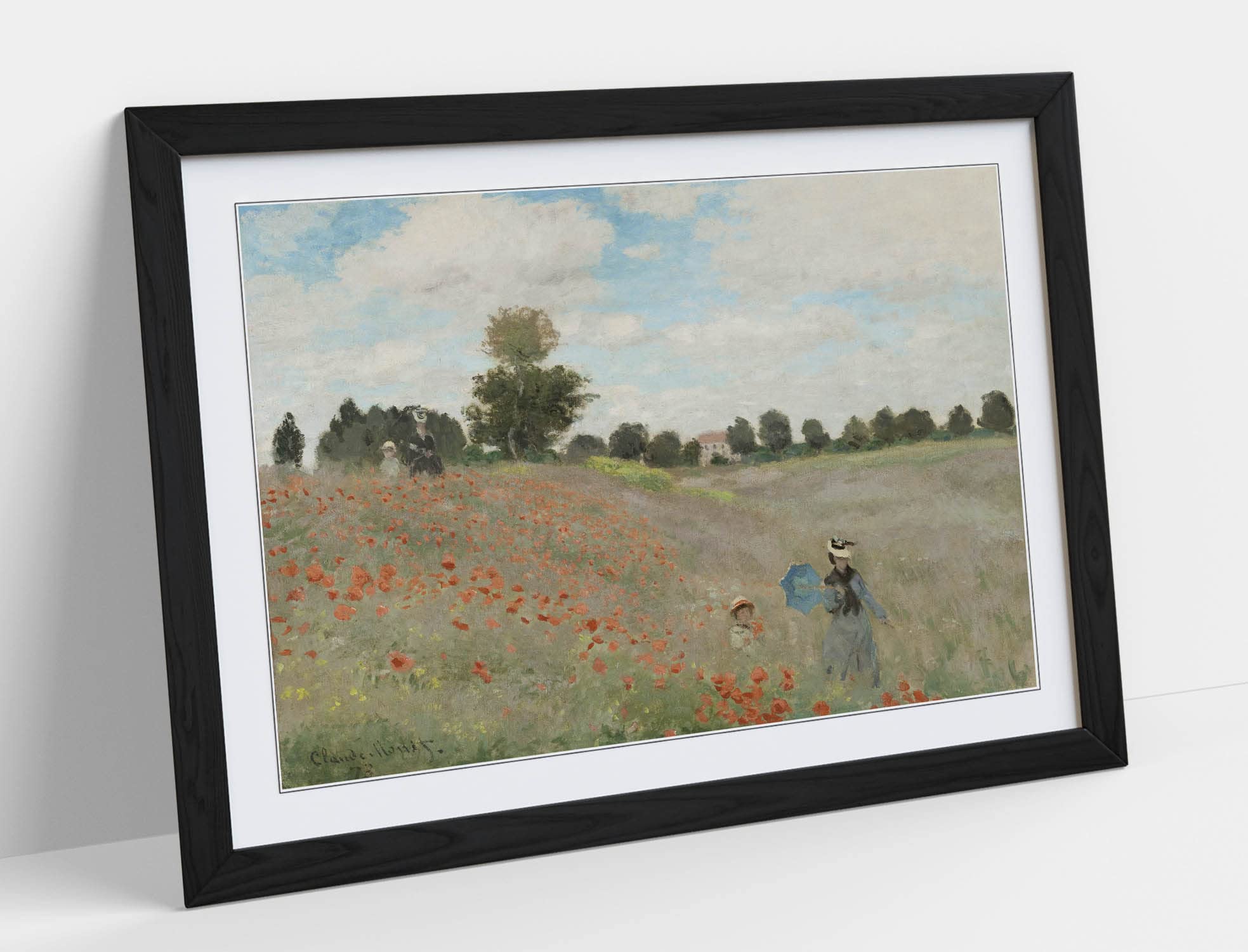 Canvasartshop Unframed - Claude Monet, Poppy Field- Premium Wall Art Framed Picture Prints - 3 Colours - 4 Sizes (, A2)