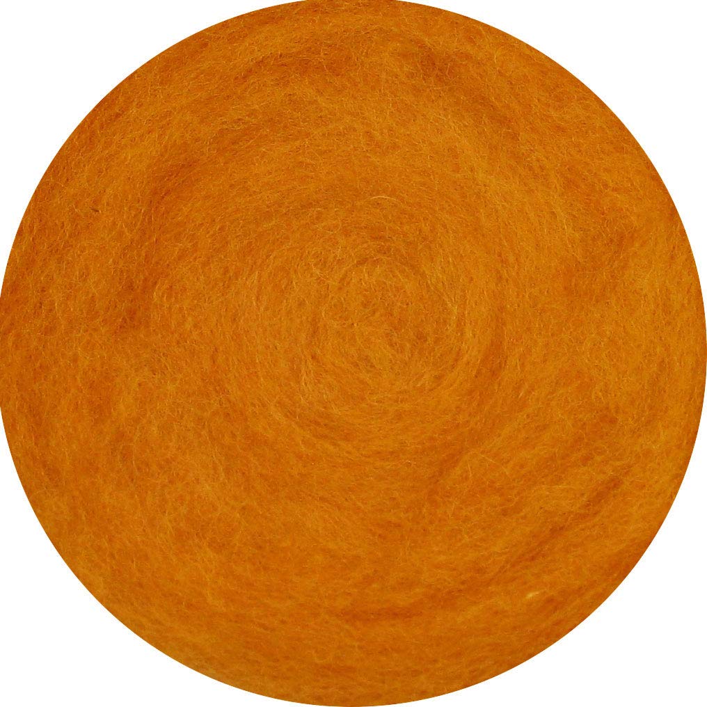 SIA COLLA-S 100% Wet and Dry Felting Wool – Dark Orange 25 g