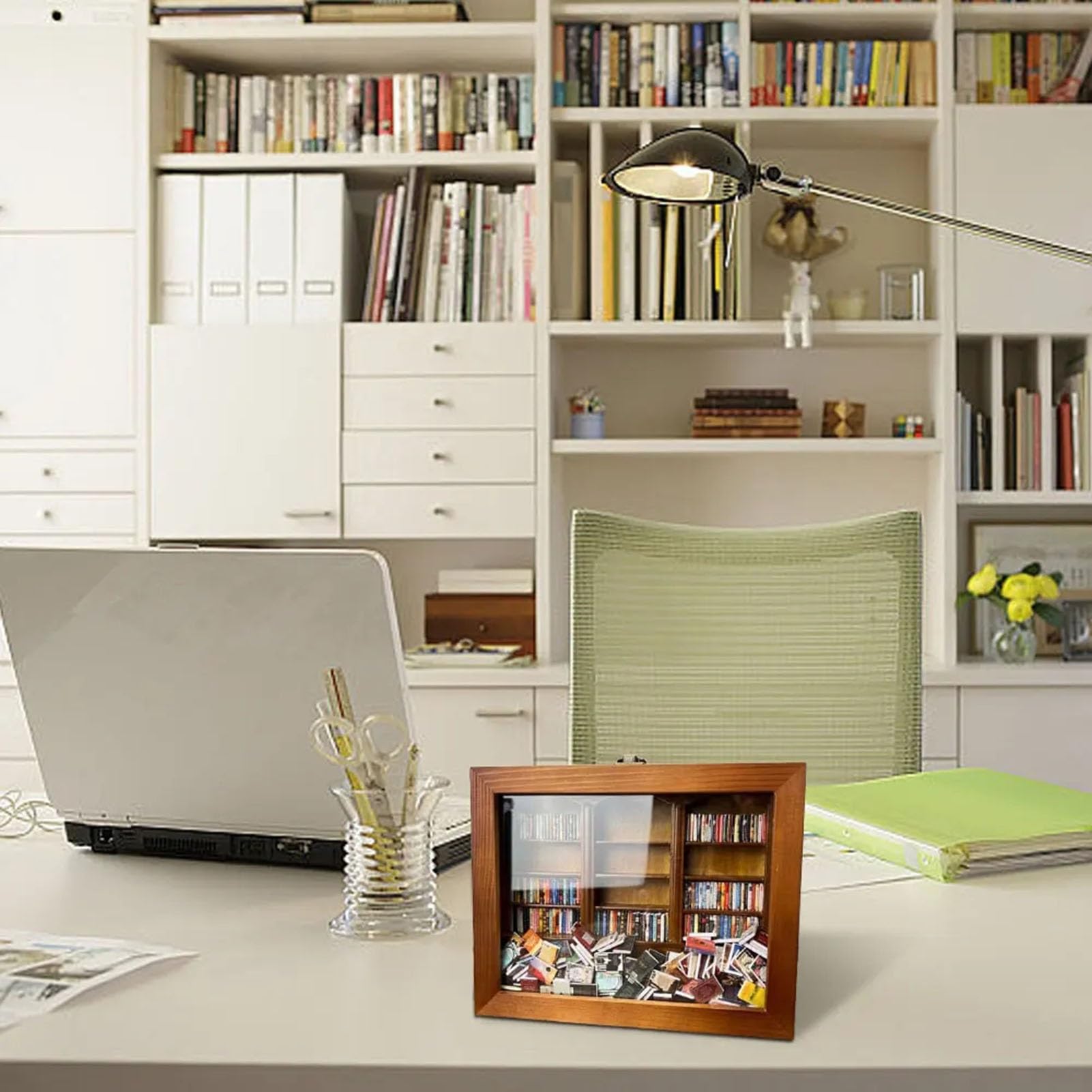 Amazon.co.jp: 不安な本棚シェイクブックシェルフボックス 木製