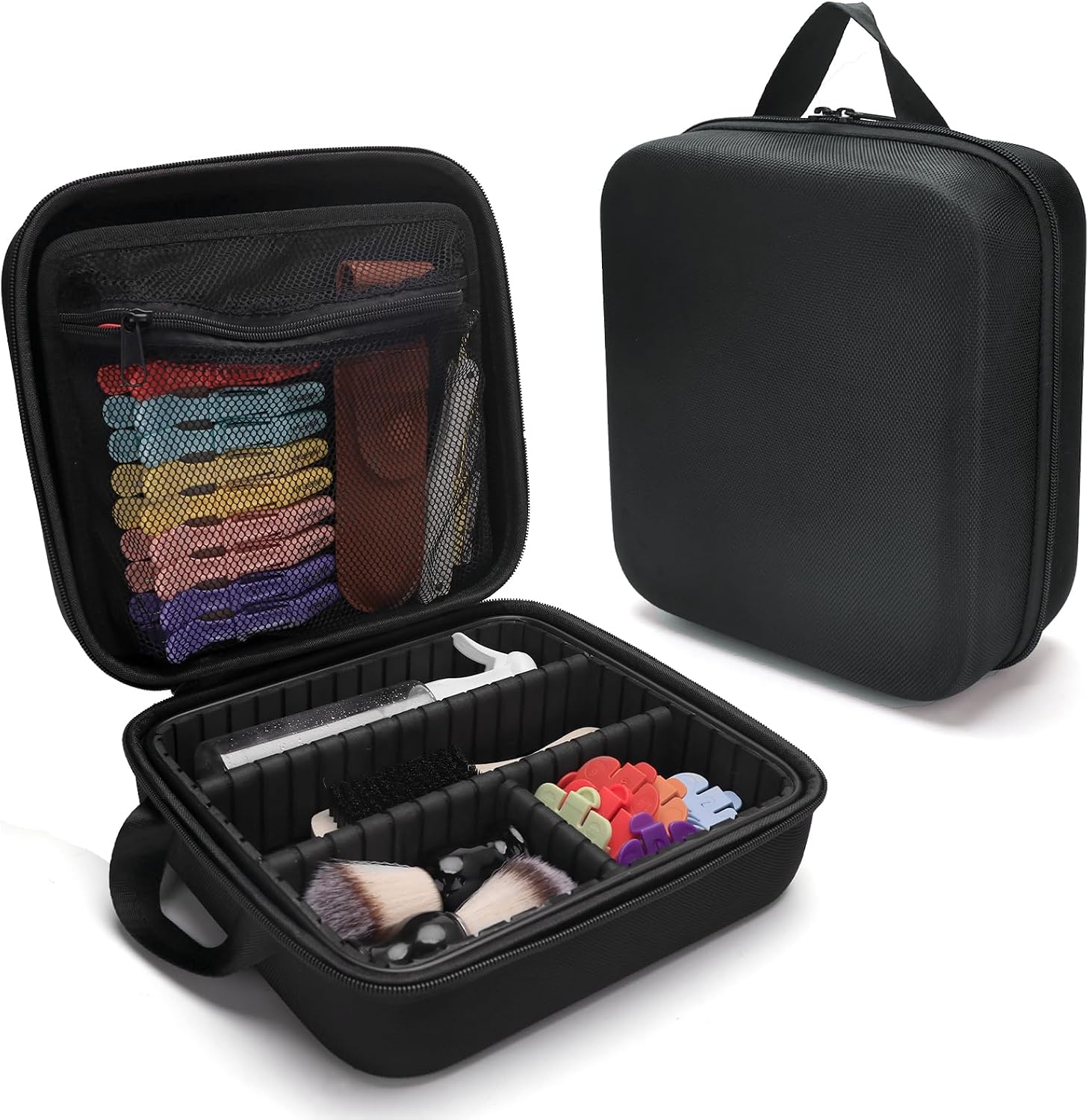 Barber Carrying Case,Barber Case, Stylist Tool Box Professional Salon Hair Cutting Grooming Kit Storage Organizer for Clippers, Scissors, Barber Supplies (Small) image 2