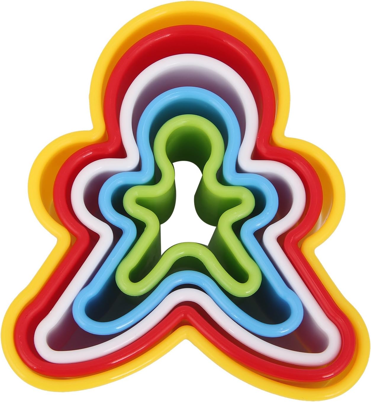 Crazy Egg Plastic Gingerbread Man Cookie Cutter Set (5 Pc)