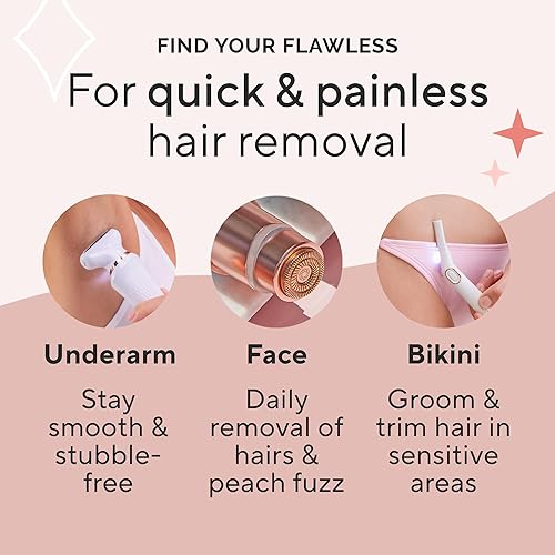 Miniatura 10 de Finishing Touch Flawless Piernas, maquinilla de afeitar eléctrica para mujeres, removedor de vello de cabeza y pierna pivotante con luz LED para