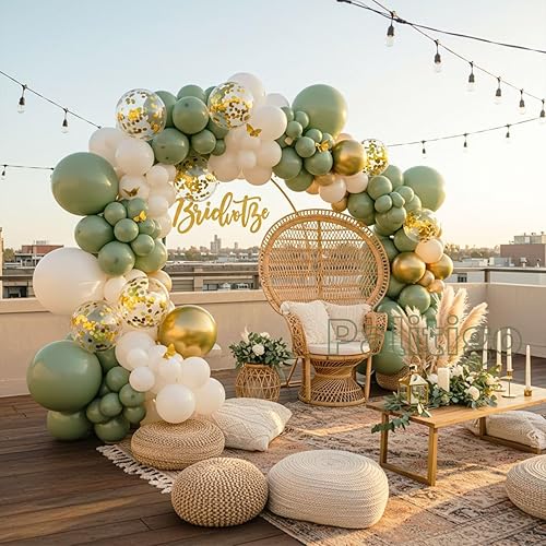 Miniatura 23 de Kit de guirnalda de globos blancos: 131 globos blancos con globos de luna y estrella, perfecto para decoraciones de baby shower de estrellas