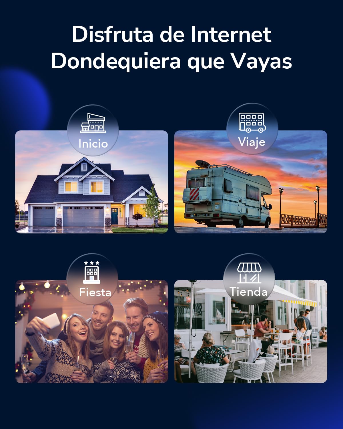 Cudy AC1200 Mbps Dual Band 4G LTE Mesh Router, 4G LTE cat4, 4 Puertos 100Mbps, 4 Antenas de Alta Ganancia 5dBi, DDNS, PPTP/L2TP Open VPN, SIM Plug and Play LT500
