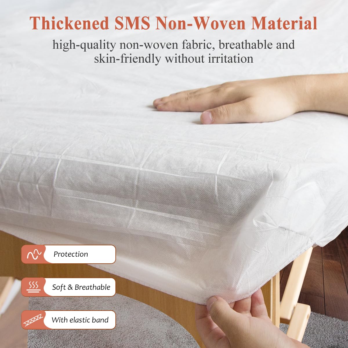 30pcs Coprilettino Monouso, 110 x 215cm Coprilettino Estetica Impermeabile, Lenzuola Usa e Getta con Elastici, Coprilettino da Massaggio per Estetica, Fisioterapia, Massaggio, Tattoo