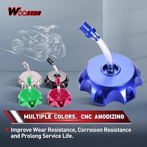 Miniatura 10 de WOOSTAR Tapa de depósito de combustible CNC de repuesto para Taotao Roketa Apollo SSR 50cc 70cc 110cc 125cc 150cc ATV Dirt Bike Pit Bike Negro