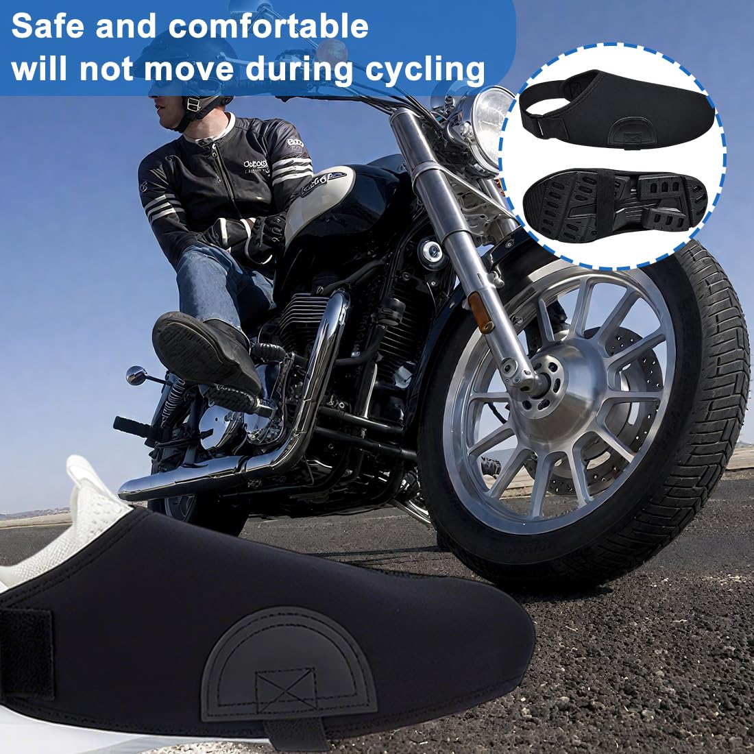 EIHI Generico Copriscarpe Moto, Protezione Cambio Antiscivolo Impermeabile per Scarpe da Moto, copriscarpe impermeabili, copriscarpe moto, protezione scarpe moto leva cambio