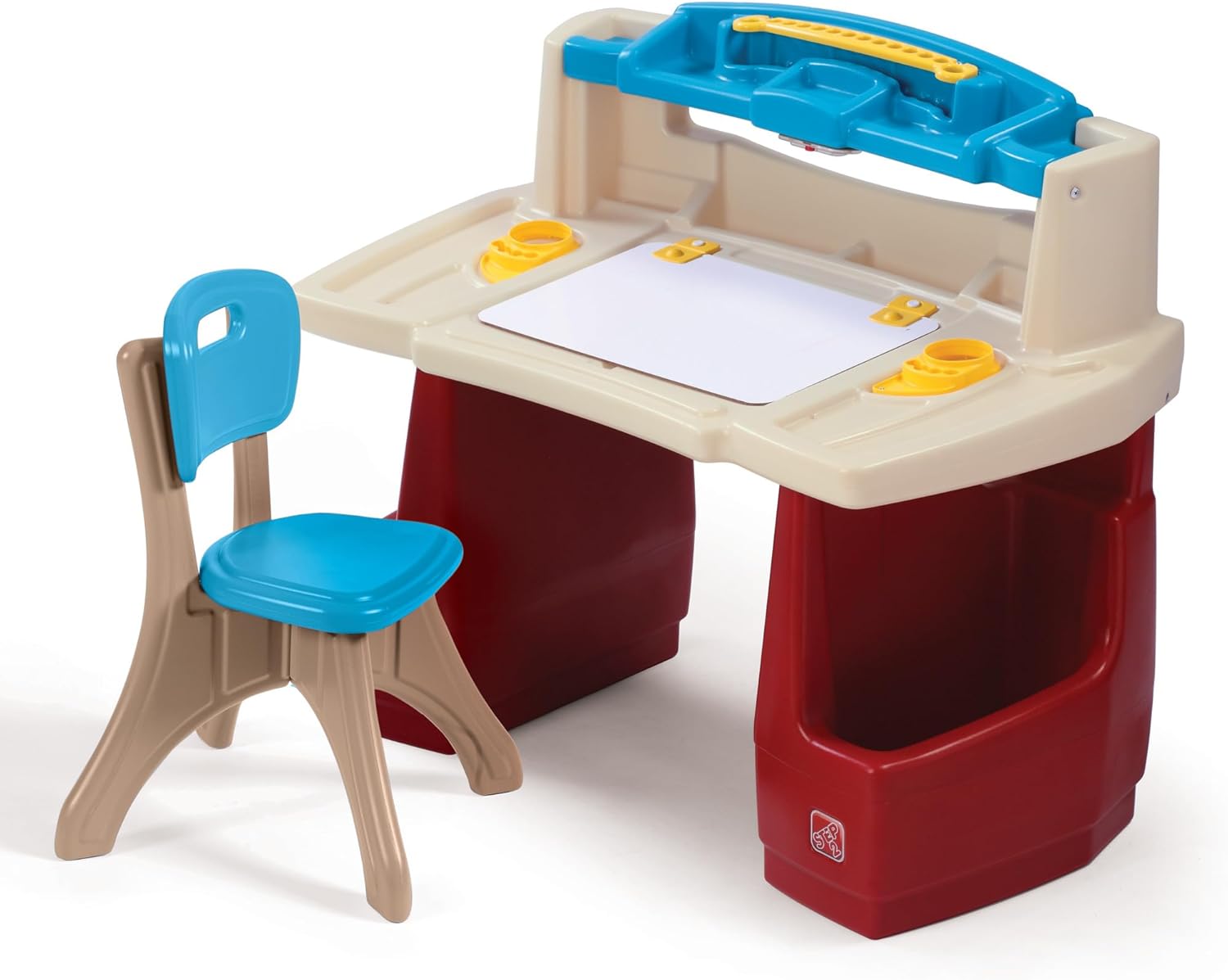 Step2 Deluxe Art Master Desk with Chair - Kids Arts & Crafts Activity Table, Toddler Desk 3+ Years, Durable Storage & Light