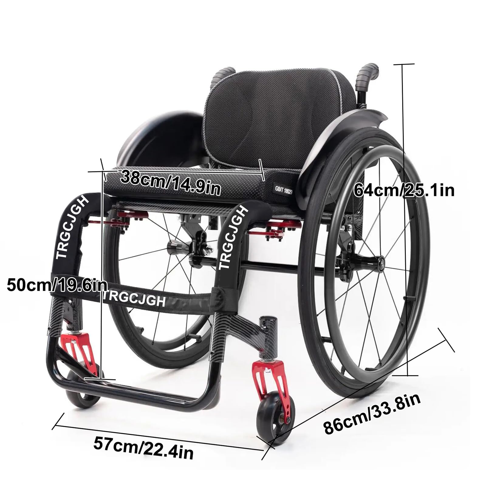 Sillas de Ruedas Adulto, deportiva, Silla de ruedas manual, Aluminio, Autopropulsable, Para minusválidos(38cm/14.9in Seat,Blue)