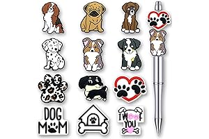 12 PCS Dog Silicone Beads: Unleash Your Creative Paws