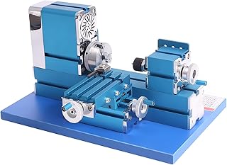 Universelle Mini Metalldrehmaschine, 36W Drehmaschine motorisierte Metallbearbeitung, DIY, CNC-Werkzeug, Holzbearbeitung für Bildung, Modellbau, W10003M, AC100 V ~ 240 V, 20.000 U/min