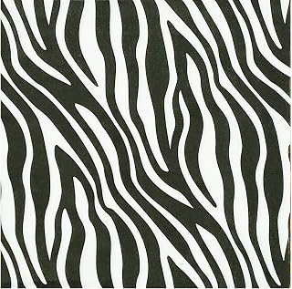 100 Ct Premium Luncheon Napkins,Bulk, Party Napkins,Cocktail Napkins,2-Ply, Disposable Napkin, Dinner Napkin Decorative Paper Napkins 6.5“ /13“,ideal for Birthday Animal Party,Zebra