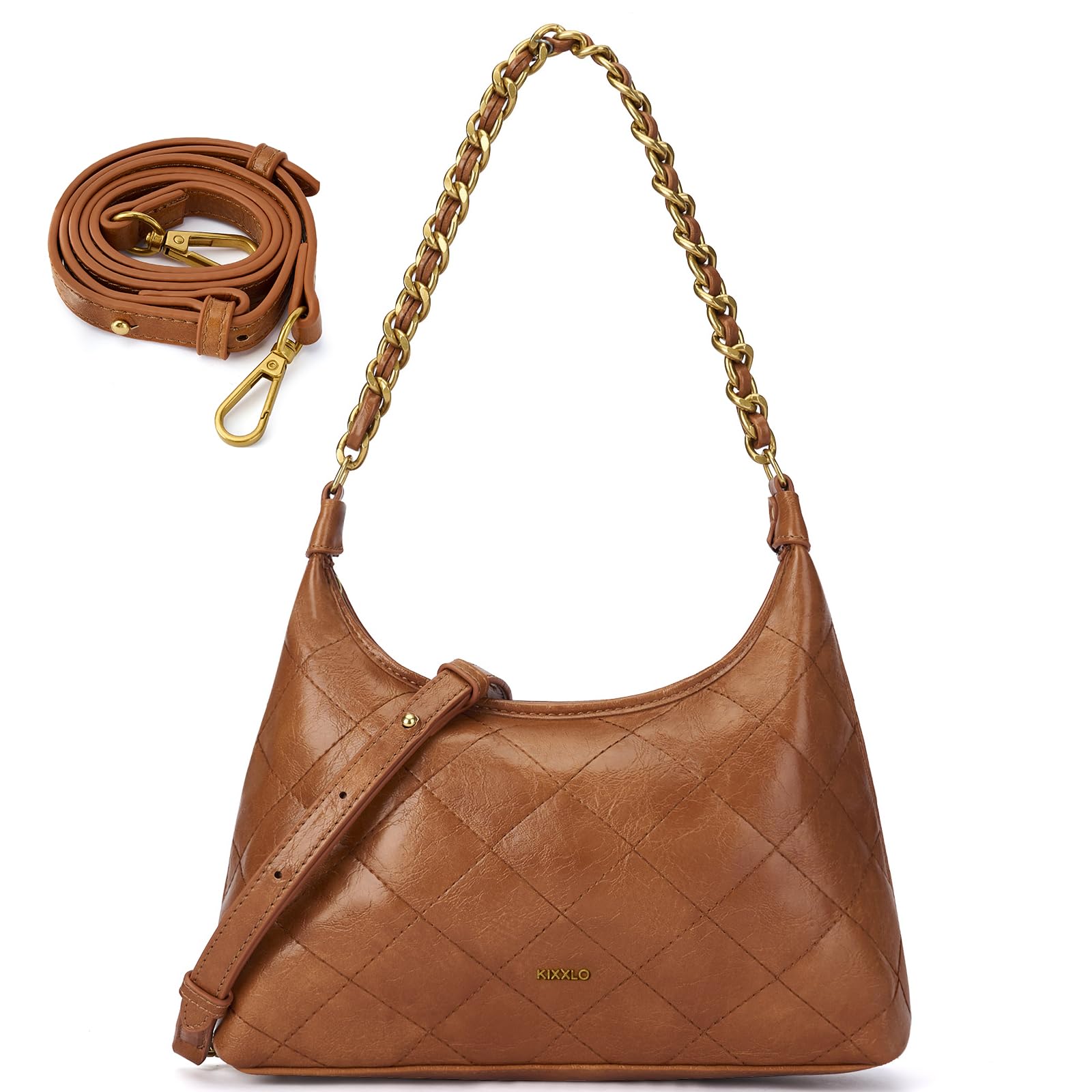 Fexkean Borsa a Spalla Donna in Pelle PU,Borsa a Tracolla Mini Hobo Bag Trendy,Y2K Crossbody Bag,Borse da Ascella Retrò,Elegante Borsetta Tracolla per Feste Shopping