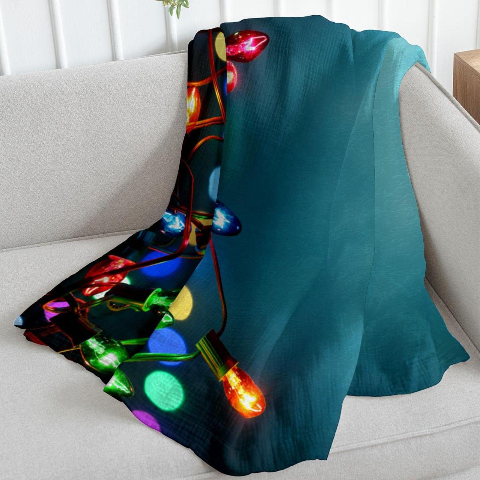 Coperta in pile, decorazione natalizia per divano, divano o letto