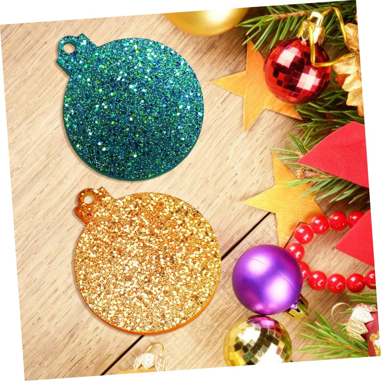 NUOBESTY 3 Ensembles Moule Silicone Rond pour DIY Plaque De Noël De Silicone Transparent Moule Souple Et Facile À Démouler pour Décorations Suspendues 4 Pièces * 3