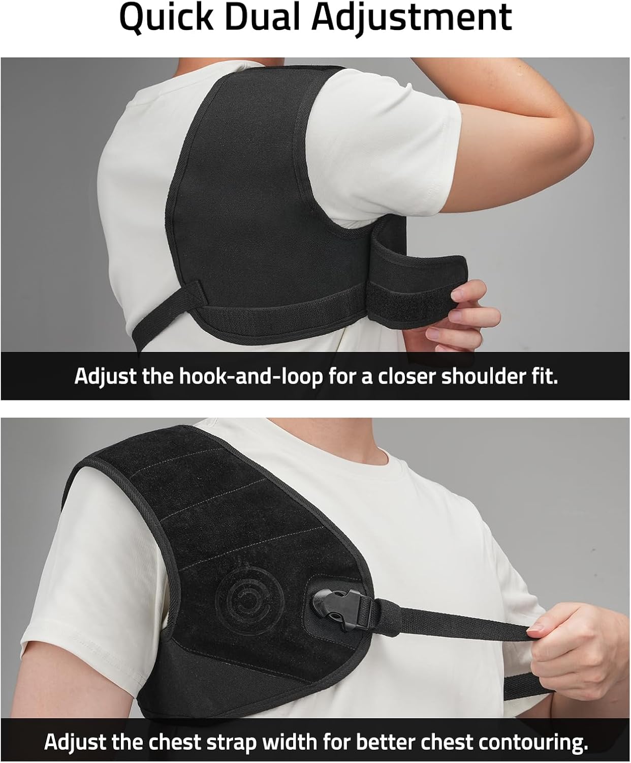 CVLIFE Recoil Pad for Shotgun Shoulder Pad Shooting Vest Solid Fit Recoil Shield Universal Protector for Range Hunting and Shooting Black and Brown