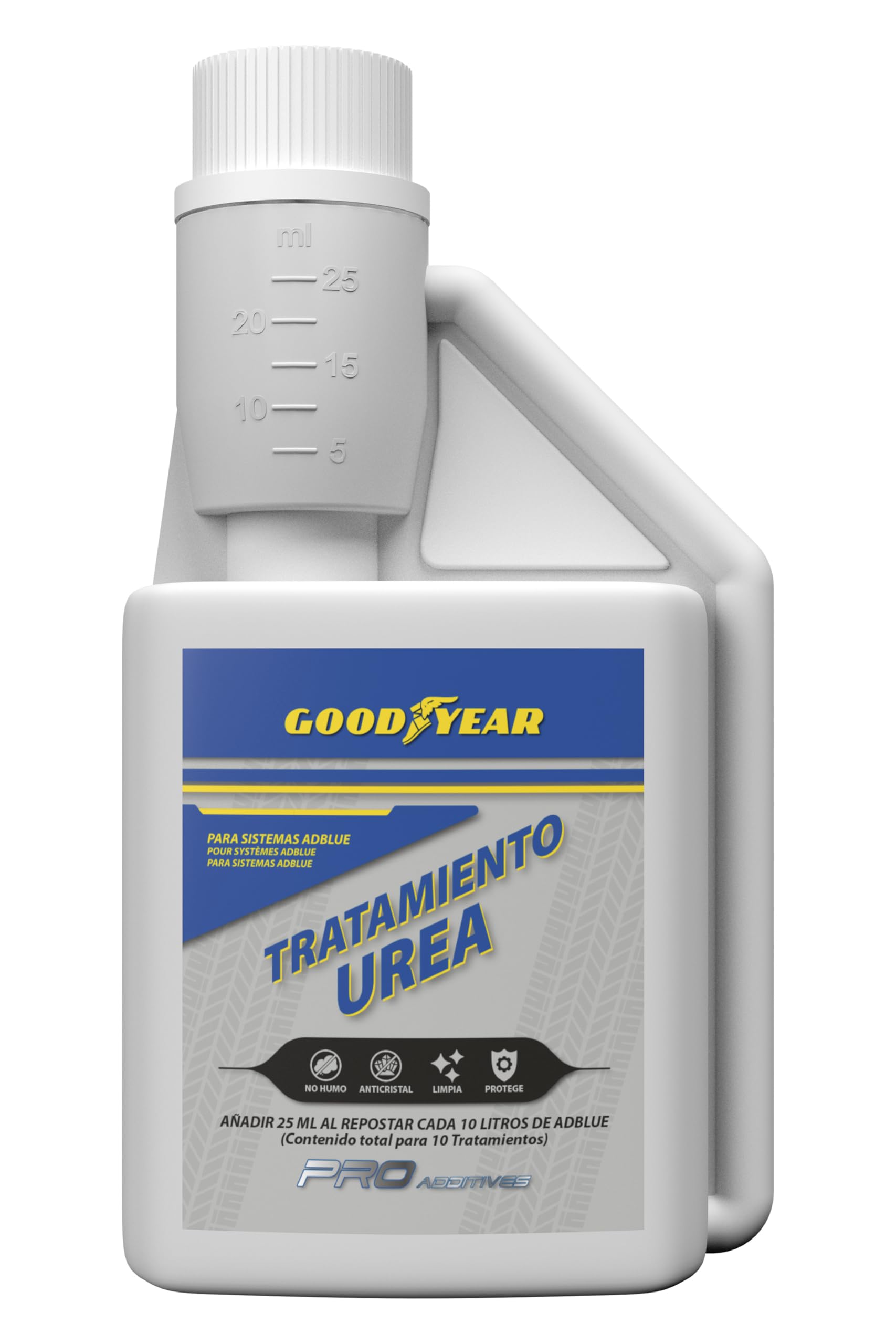 Goodyear Trattamento Anticristallizzante dell'Urea per Sistemi AdBlue con Dosatore PRO Additives. Additivo per AdBlue 250 ml.