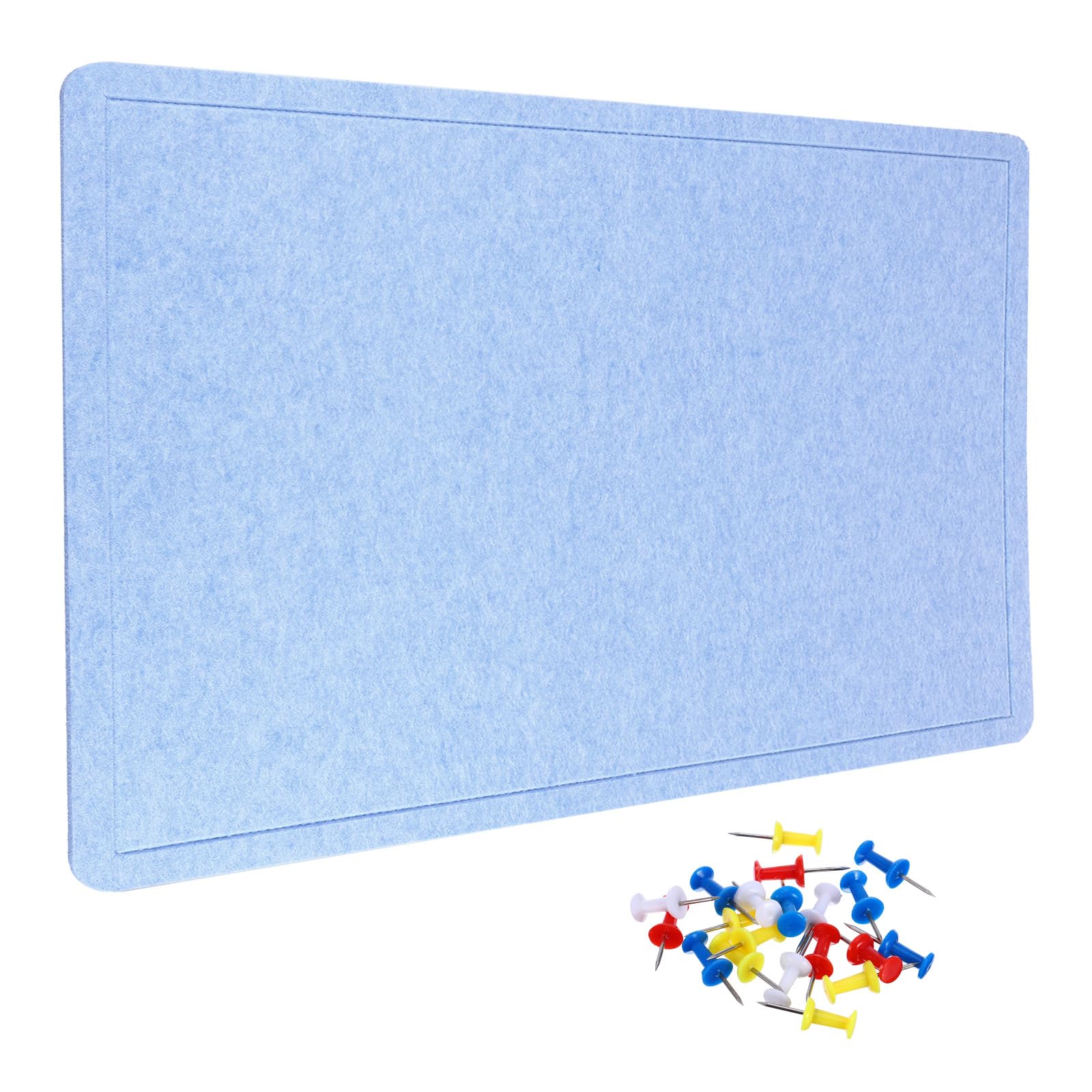 YOKIVE Filz Pinnwand 48 X 36 Zoll Falbbare Dekorative Steckbrett Selbstklebende Filz Kork Pinnwand Mit 20 Reißzwecken Ideal Für Wand Fotoanzeige Notizen Anbringen Planer(Blau)