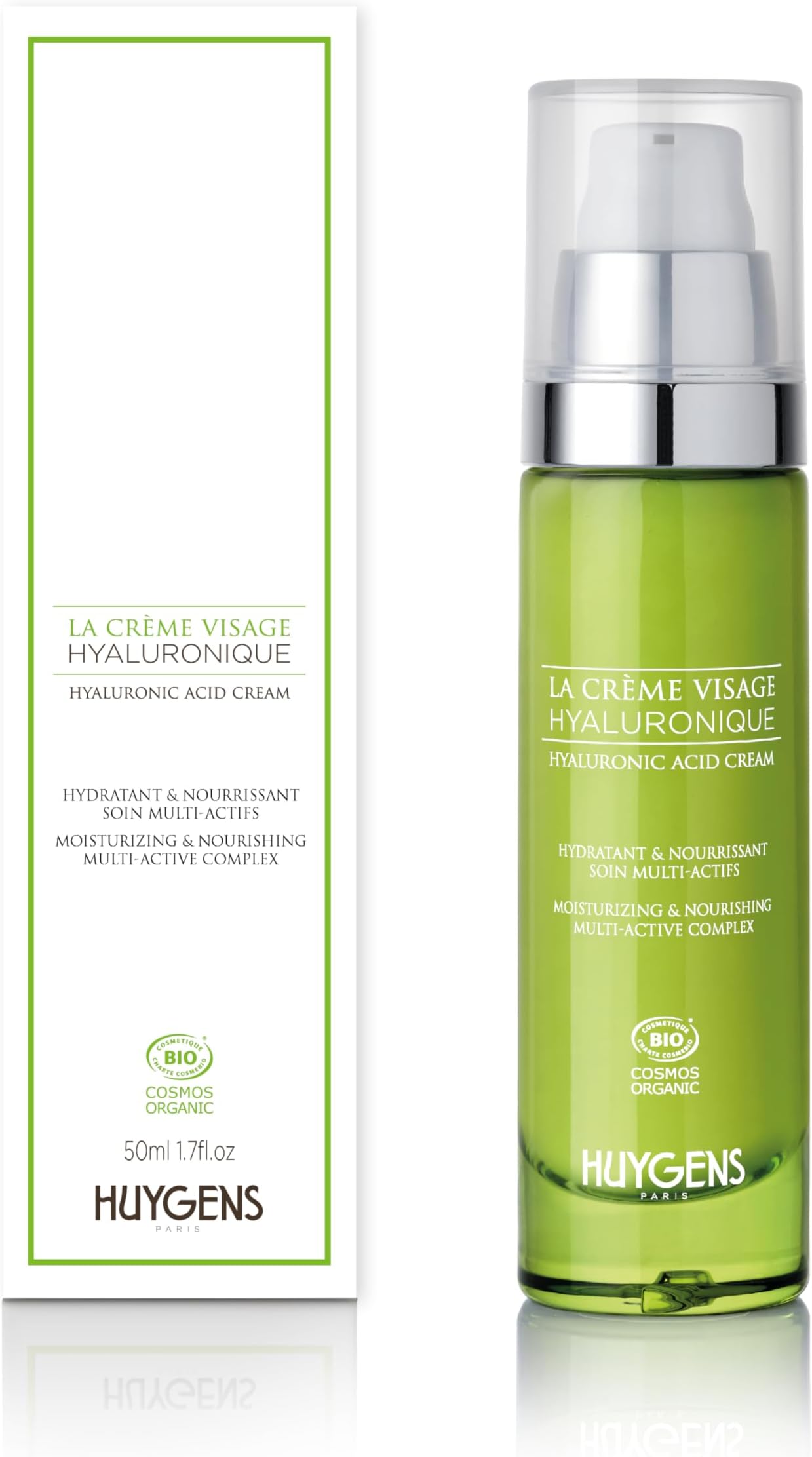 HUYGENS - Hyaluronic Bio Face Cream - Revitalising and Soothing Cream - 50ml - 100% Natural - Vegan