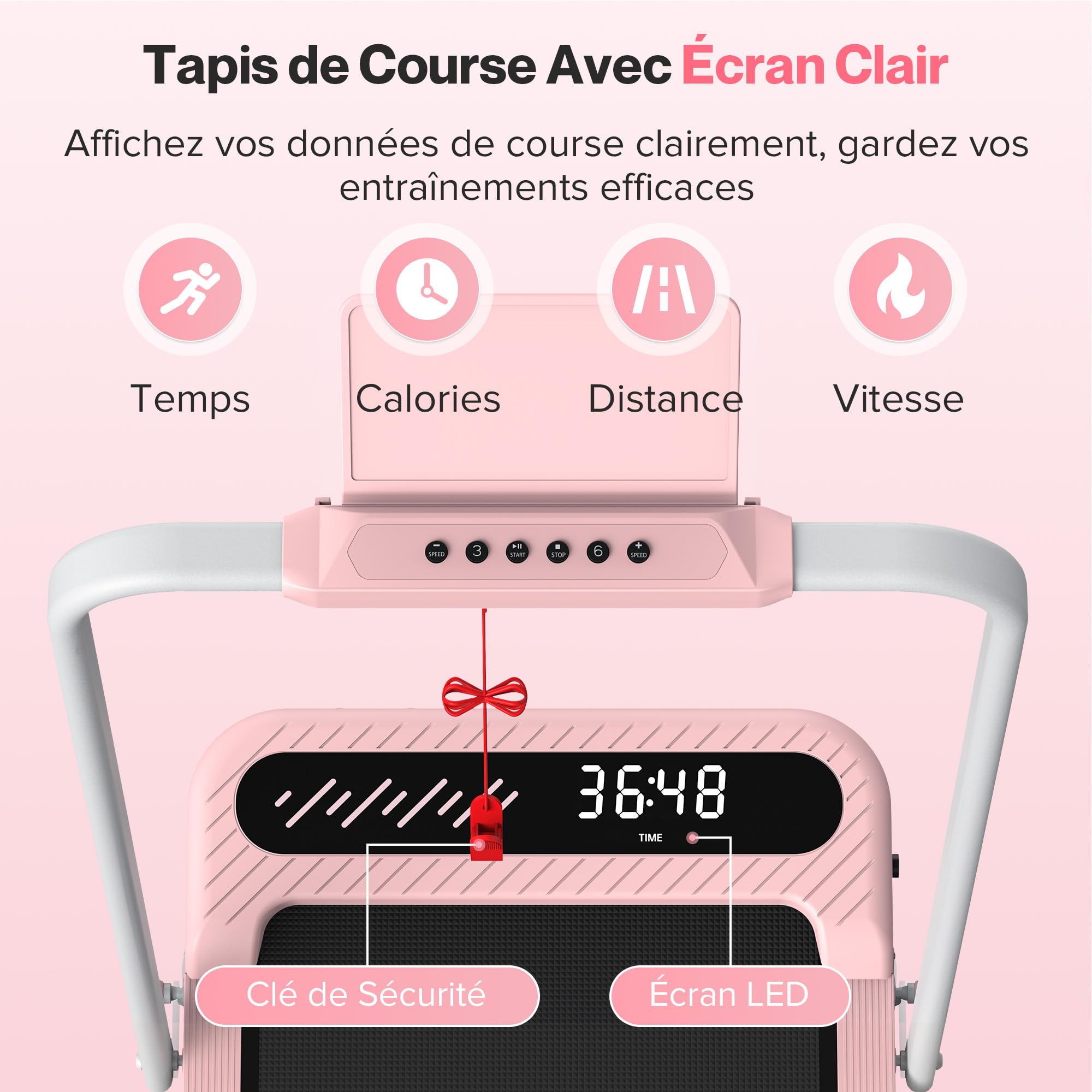 Cardirun Tapis de Course 6 en 1, Tapis de Marche Pliable Inclinable 10%