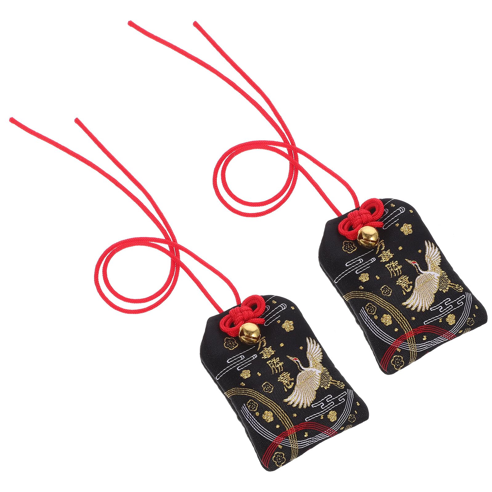 Bolsas de bendición japonesas Omamori con acabados textiles finos y diseño ornamental ligero