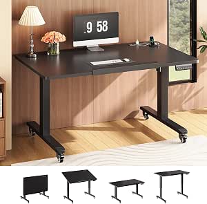 SEDETA 47 x 24 Inches Electric Standing Desk, 180° Tiltable Mobile Rising