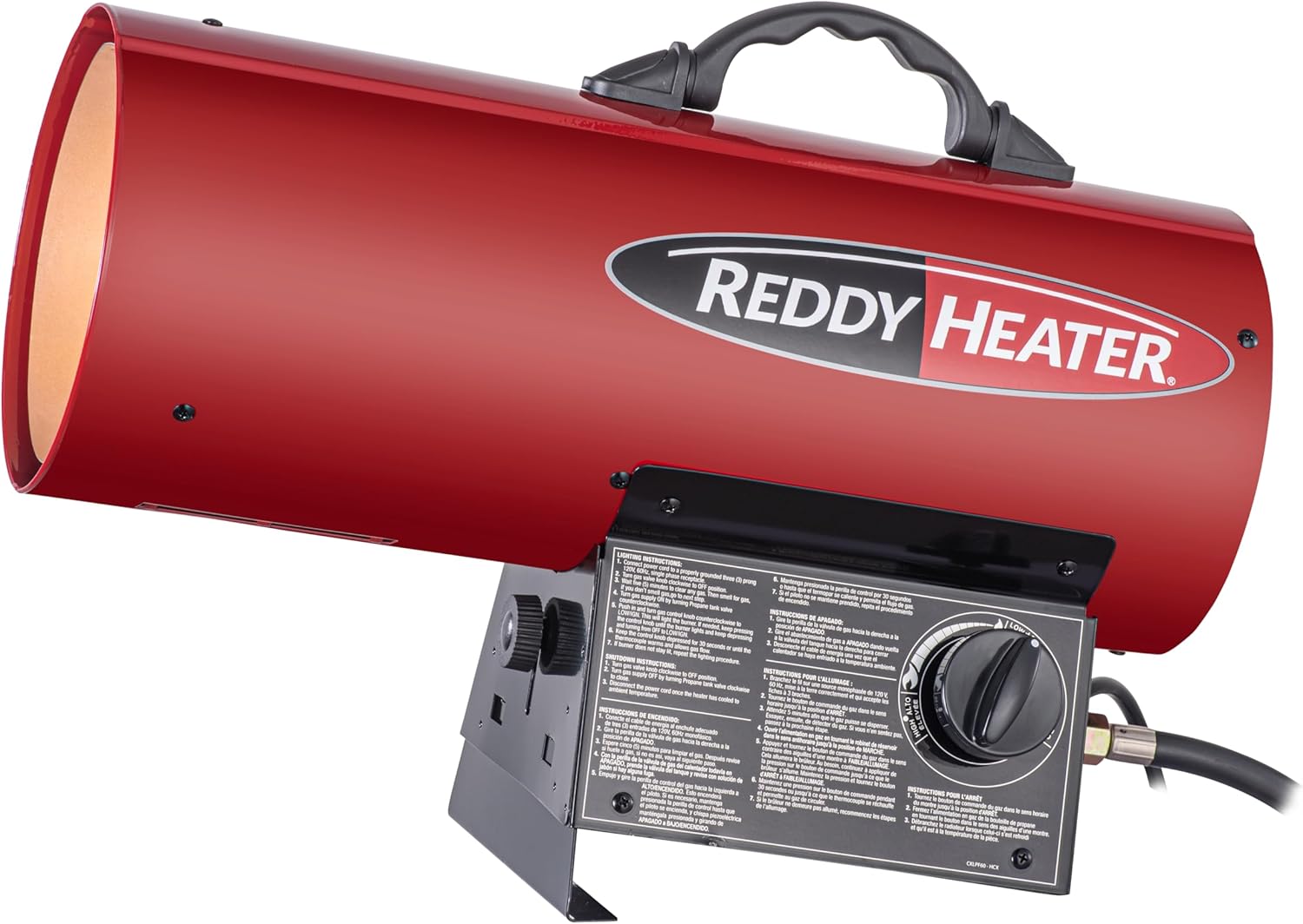 60,000 BTU Forced Air Propane Heater, CSA Certified, Heats Up To 1,500 Sq Ft Area, Steel Construction & Brass Burner Nozzle - Outdoor Heaters for Garage, Jobsite & Construction Sites