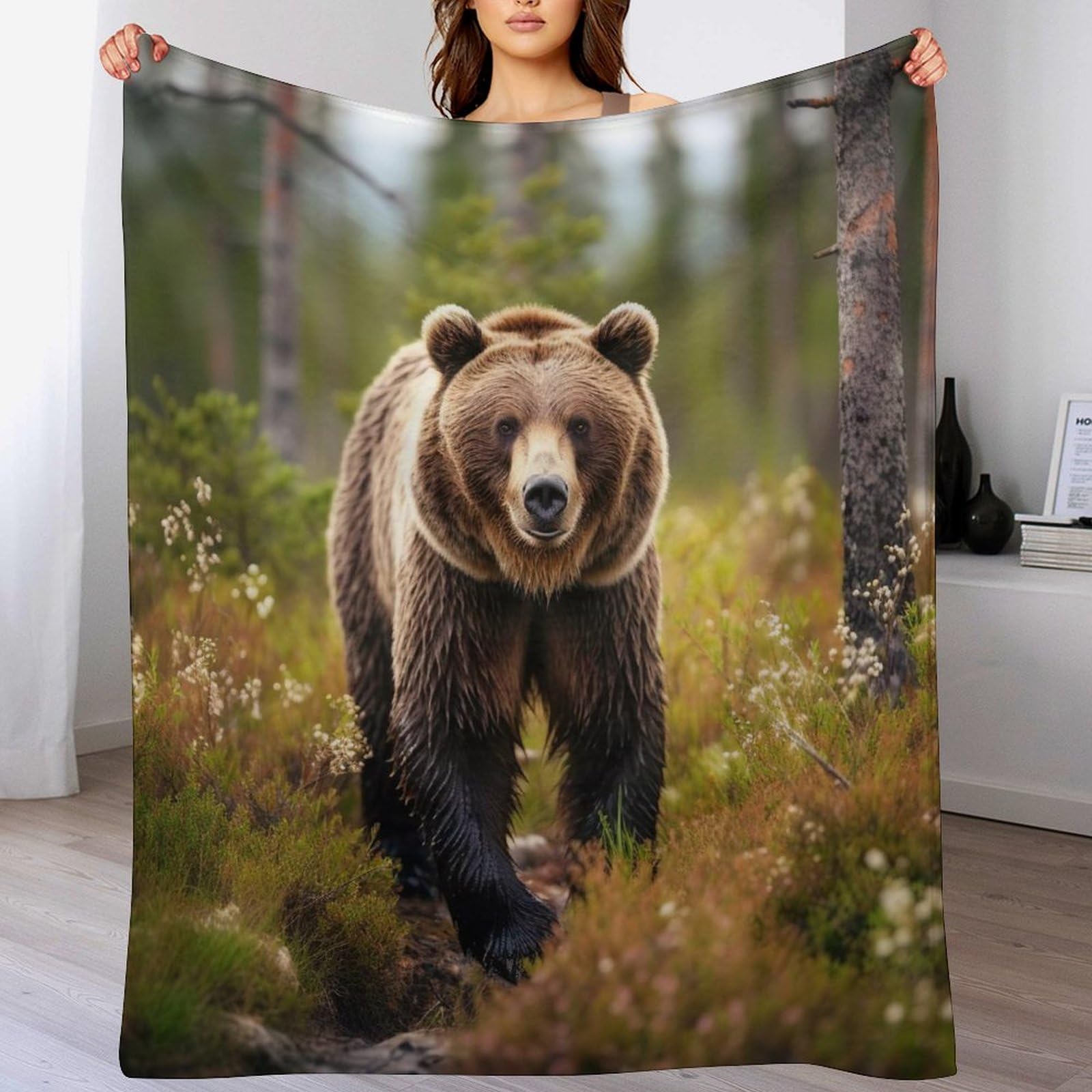 Couverture ours en flannel douce pour offrir un câlin de chaleur à vos enfants