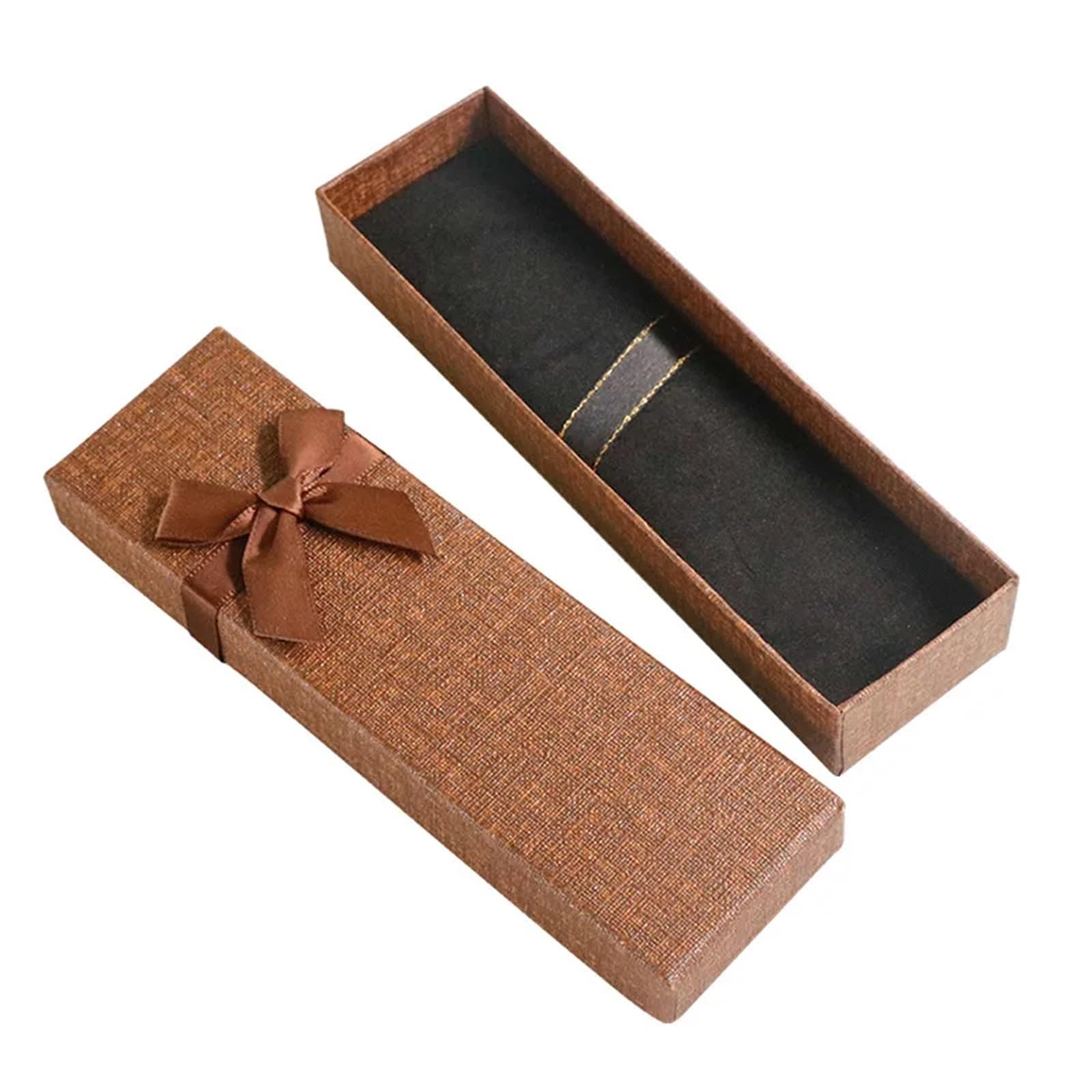 Scatola Regalo Per Gioielli Rettangolo lungo da 30 pezzi for penna, collana, portagioie, scatola di carta dura, scatola di carta con fiocco, scatola di imballaggio carina, regalo di fidanzamento Scato
