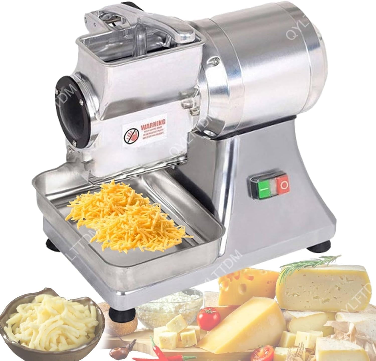 Electric Cheese Grater Commercial Cheese Slicer Grater Grinder Electric Rotary Grater Stainless Steel Cheese Grinder Slicer 49x32x48 5cm