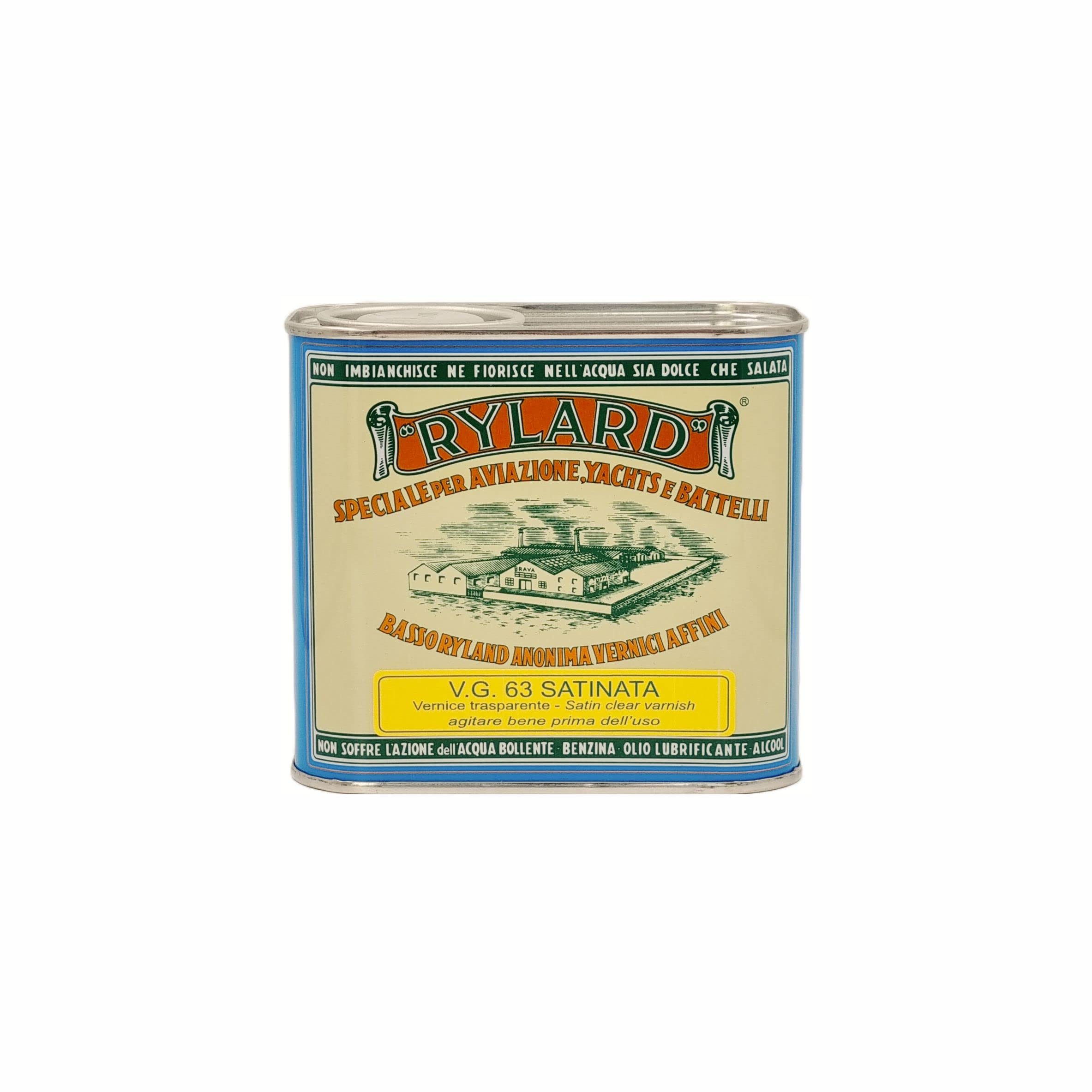 Rylard VERNICE  VG 63 SATINATA 500 ml OLEOFENOLICA GRASSA 20 m² CON 1 l DA DILUIRE